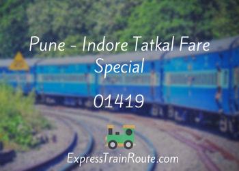 Pune To Indore Distance By Road Pune - Indore Tatkal Fare Special - 01419 Route, Schedule, Status &  Timetable