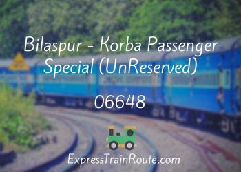 06648-bilaspur-korba-passenger-special-unreserved