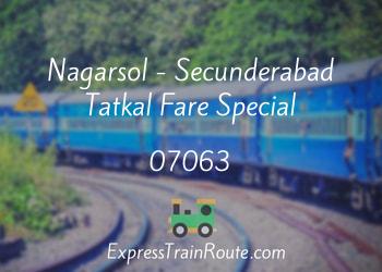 07063-nagarsol-secunderabad-tatkal-fare-special