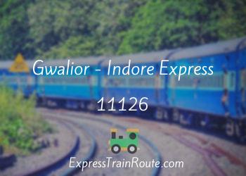 Gwalior To Indore Road Map Gwalior - Indore Express - 11126 Route, Schedule, Status & Timetable