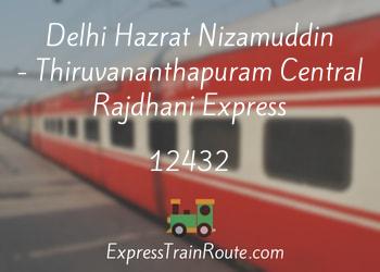 12432-delhi-hazrat-nizamuddin-thiruvananthapuram-central-rajdhani-express