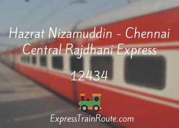 12434-hazrat-nizamuddin-chennai-central-rajdhani-express