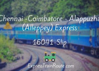 16041-Slip-chennai--coimbatore-alappuzha-alleppey-express