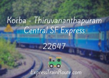 22647-korba-thiruvananthapuram-central-sf-express